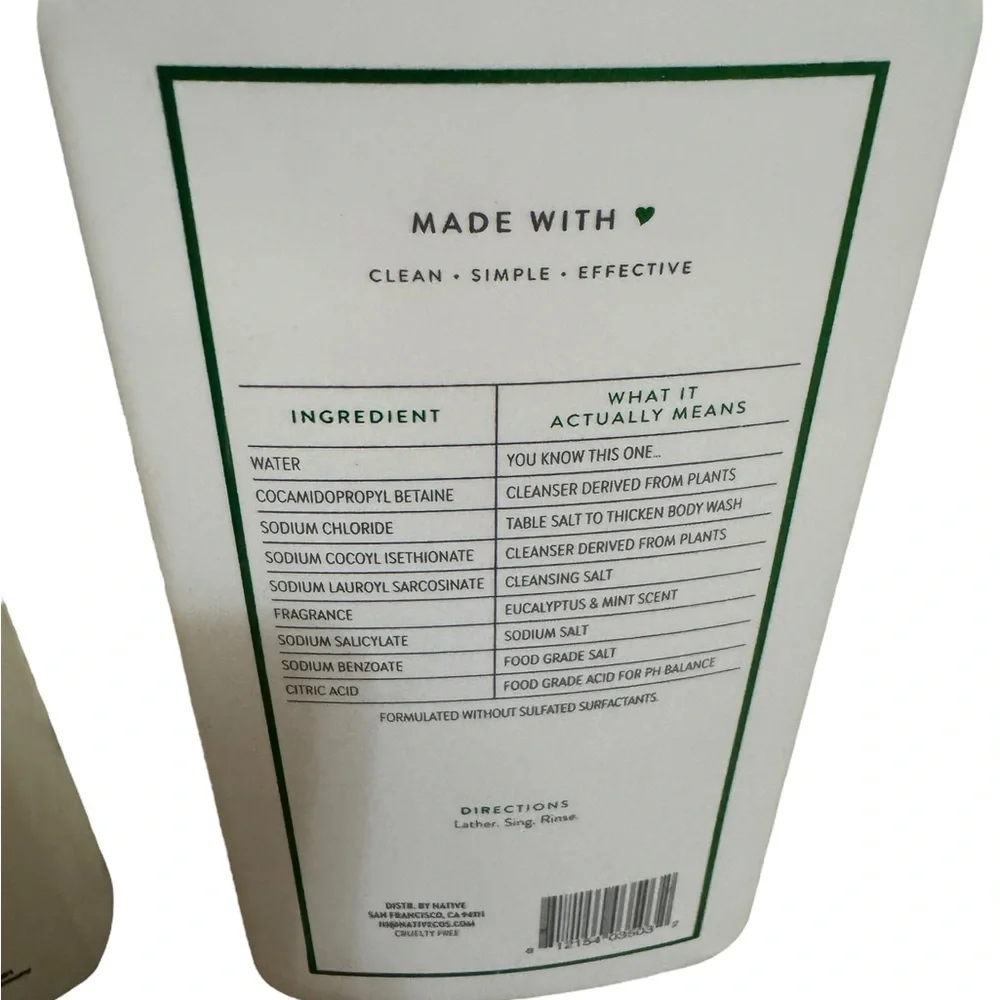 Set of 2‎ Body Care Items: Native & Eucerin NEW